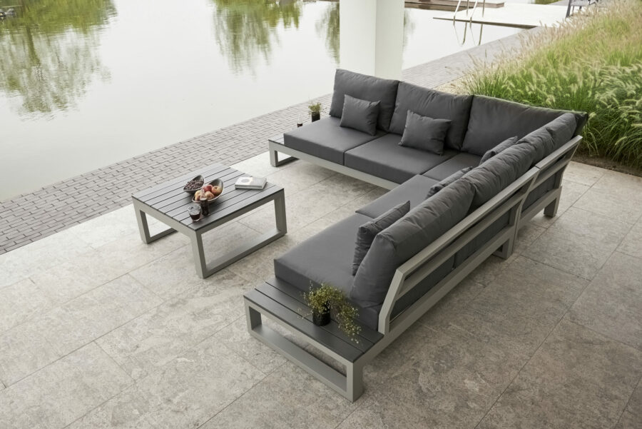 mallorca corner sofa with side tables