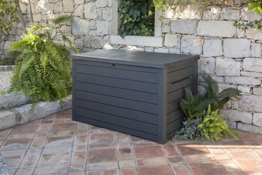 xxl storage deck box grey