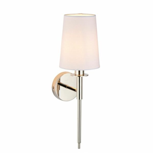 perris wall light nickle and white