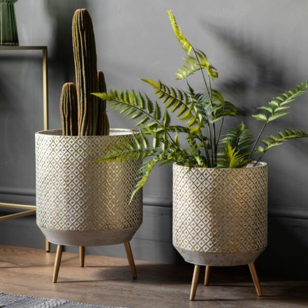 rialto metal planter set of 2