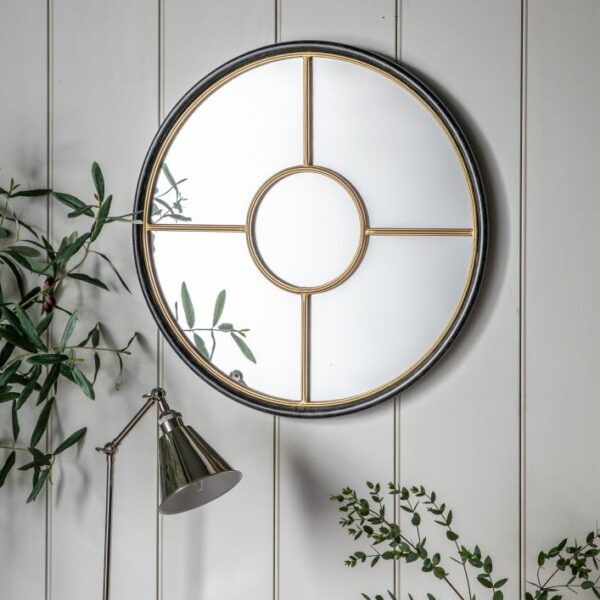 menlo mirror black and gold large