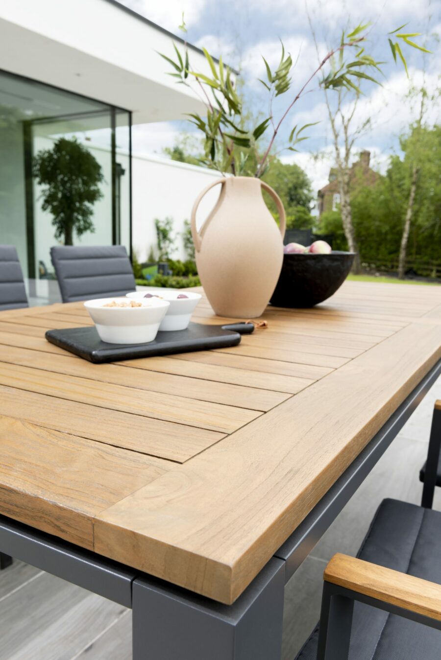 concept 6 seater dining table with chairs teak