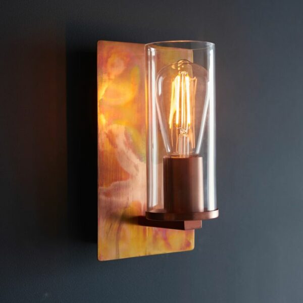 copper wall light