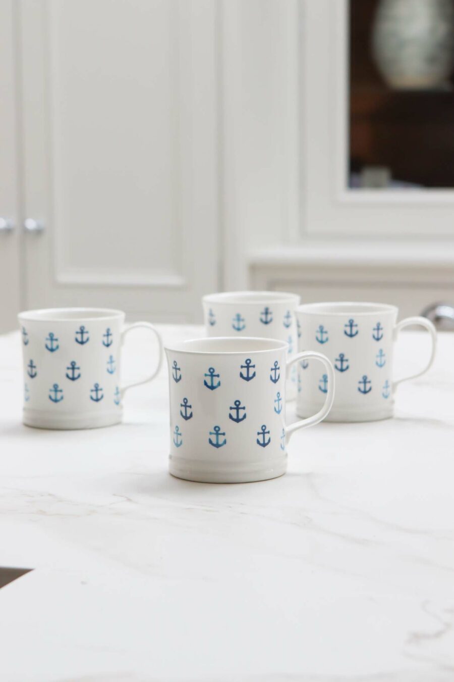 blue anchor tankard mug set of 4