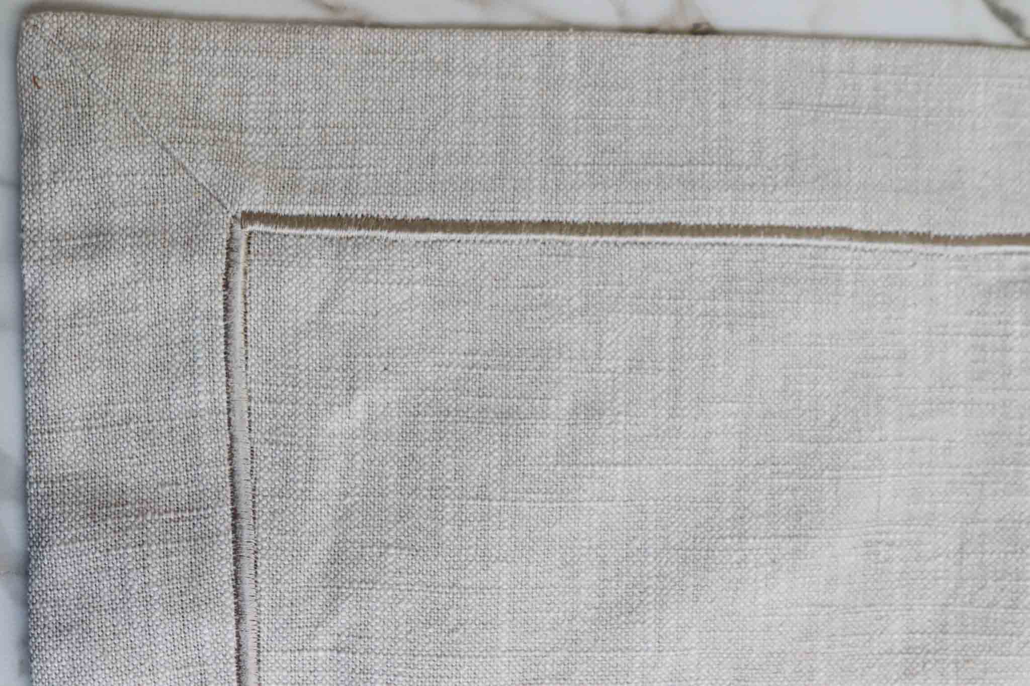 beige linen placemat two pack