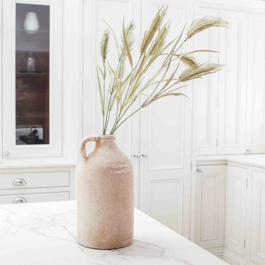grey washed terracotta jug vase