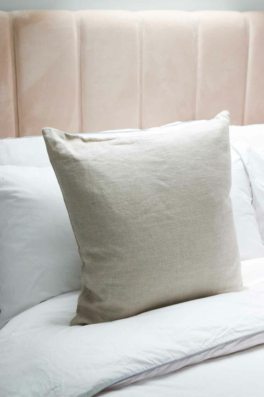 linen sand cushion