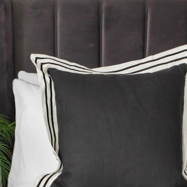 milano linen black oxford cushion