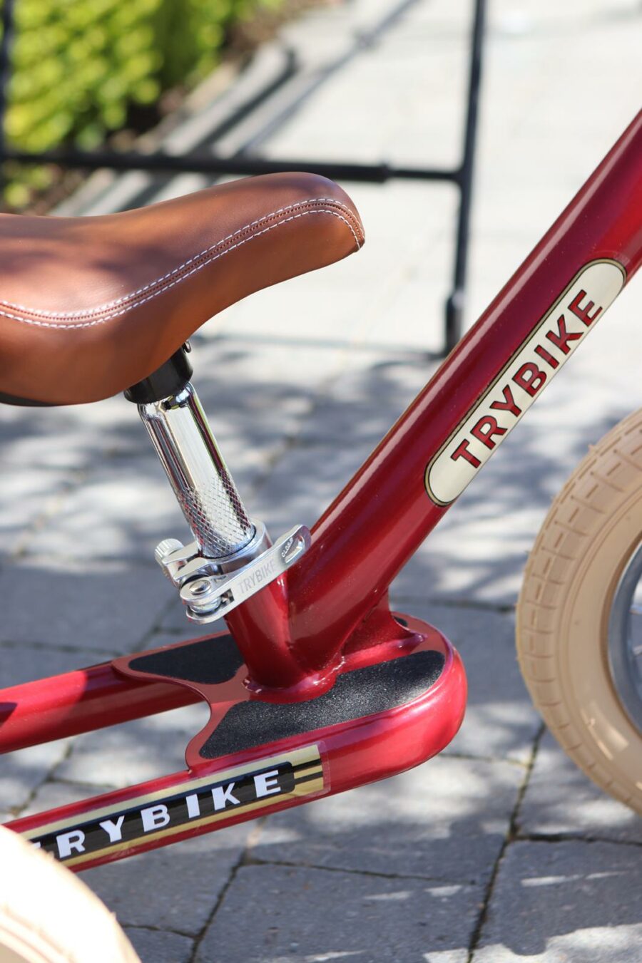 trybike steel balance trike vintage red
