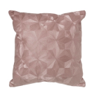 pink embroidered geometric cushion