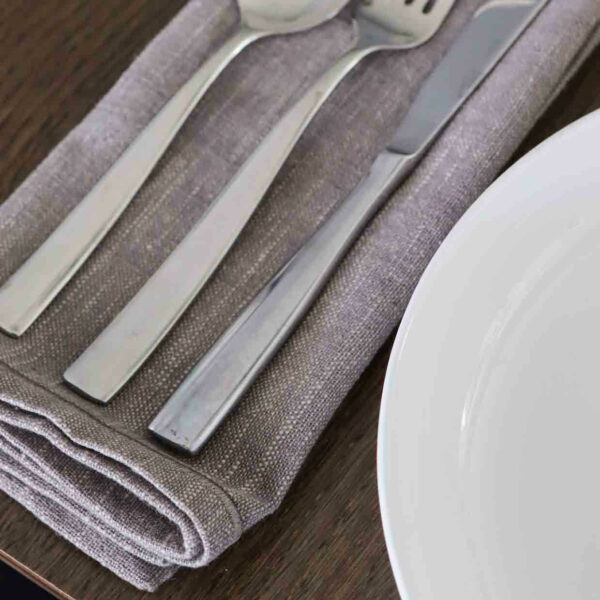 grey linen napkin two pack