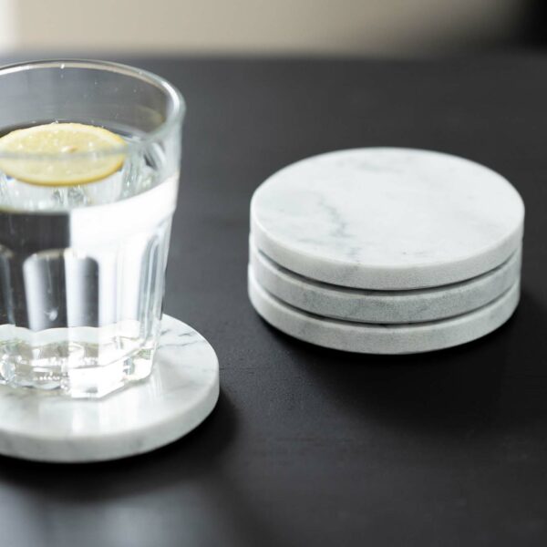 four pack of marble coasters