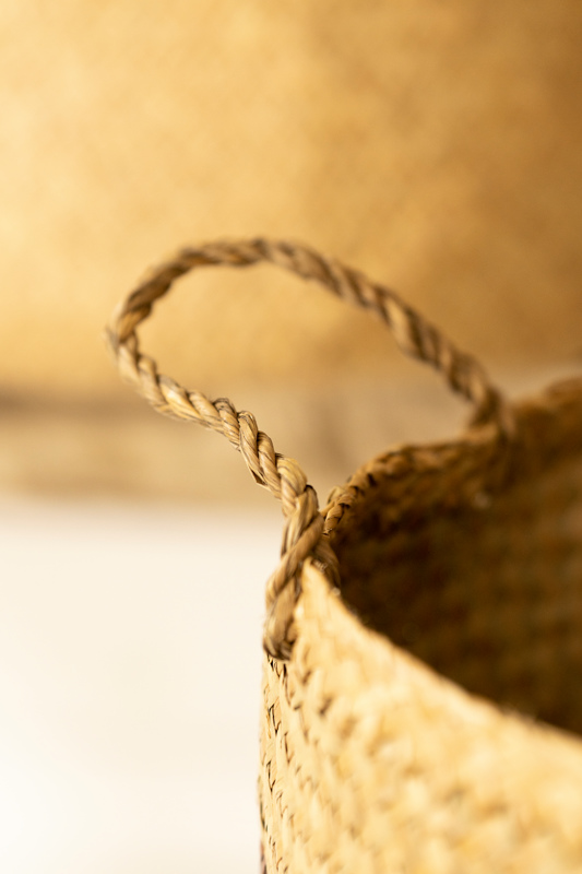 two seagrass baskets