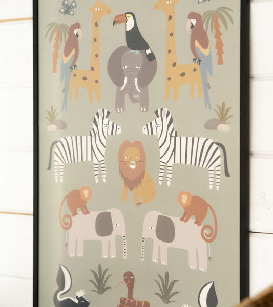 safari framed poster