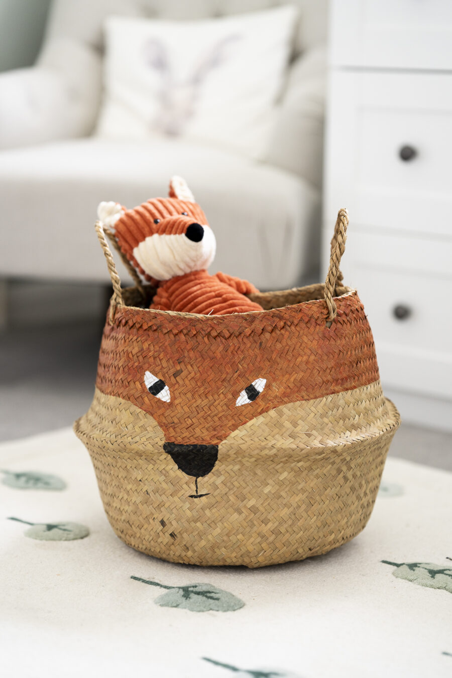 fox woven storage basket