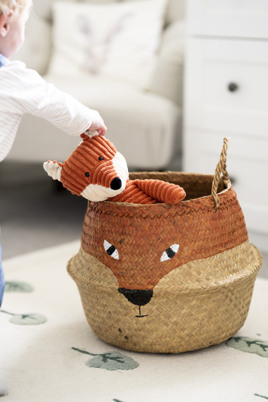 fox woven storage basket