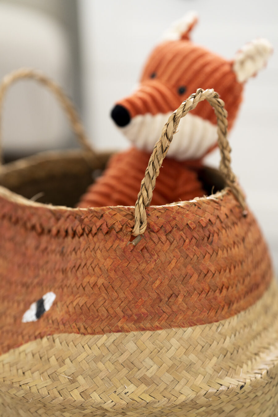 fox woven storage basket