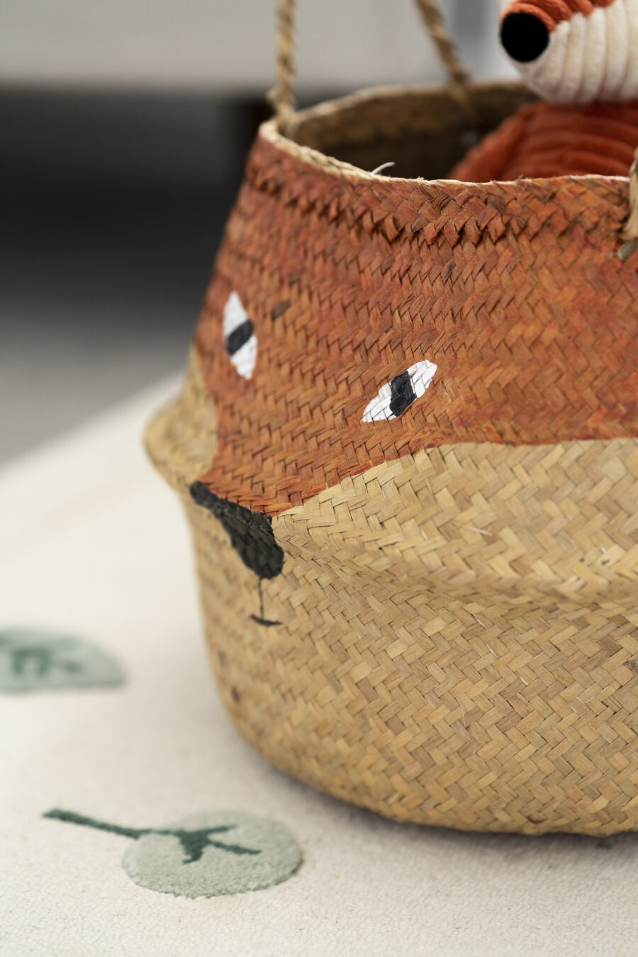 fox woven storage basket