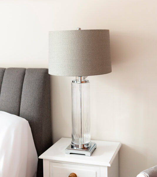 roma glass table lamp