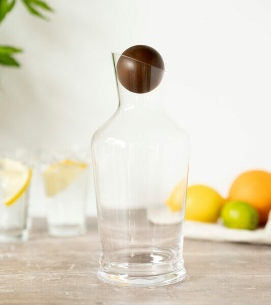 signature carafe with wooden stopper