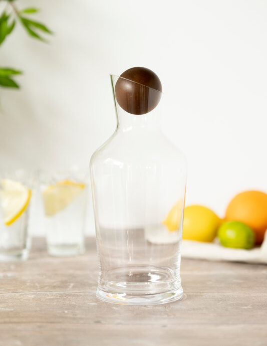 signature carafe with wooden stopper