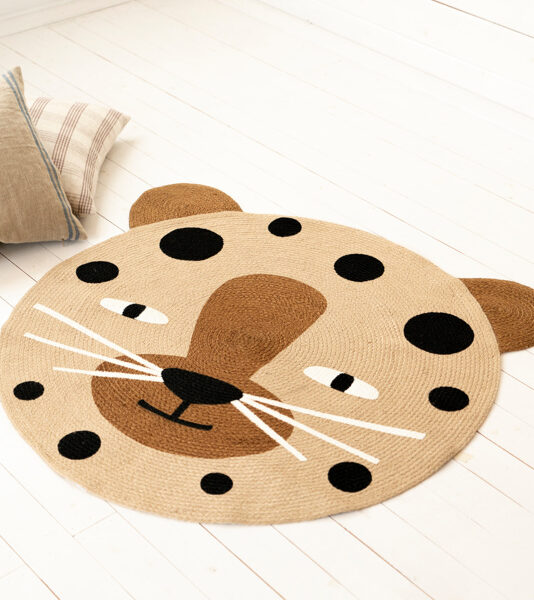 nettie leopard round rug