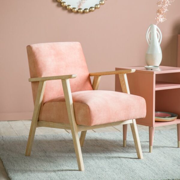 belmont armchair in blush