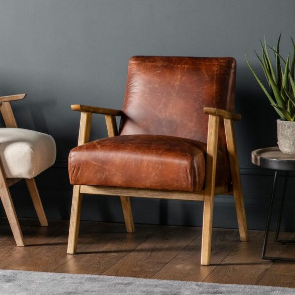 belmont armchair in vintage brown