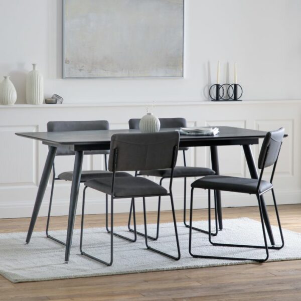 beverly drive dining table rectangular in black