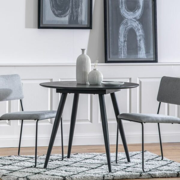 beverly drive dining table round in black