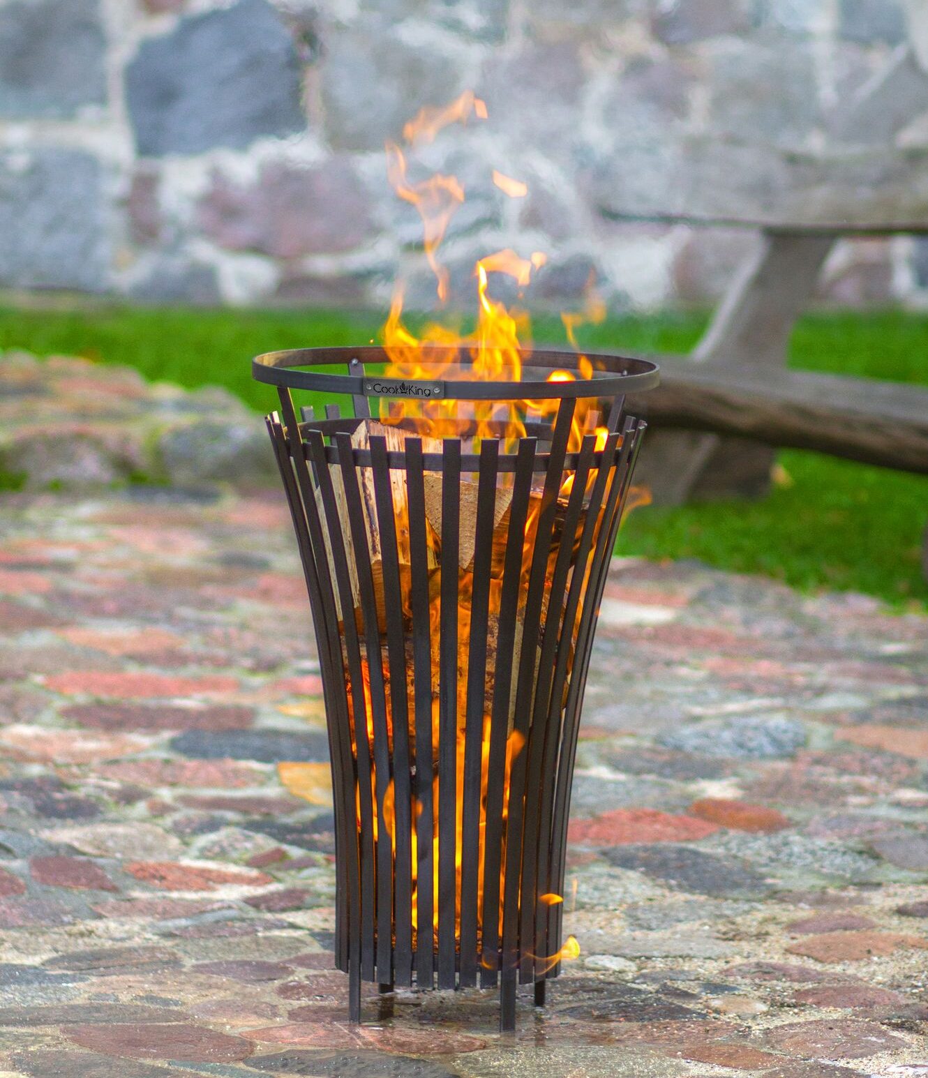 flame fire basket