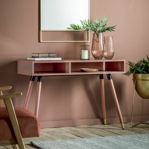 hughson desk/console in pink
