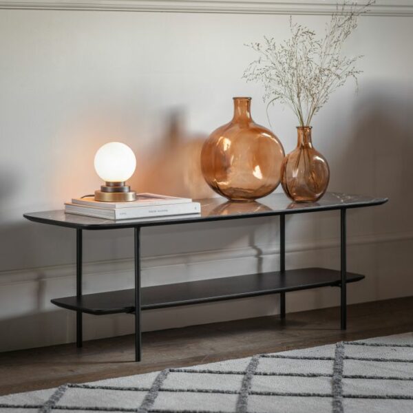 largo coffee table black faux marble