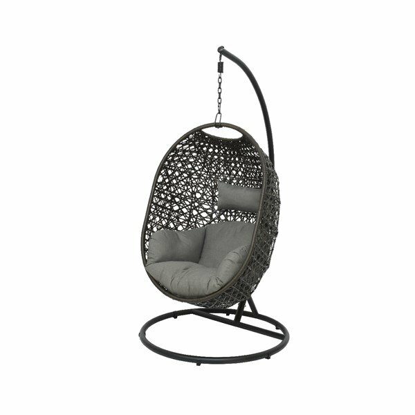 paloma wicker snug egg chair dark grey