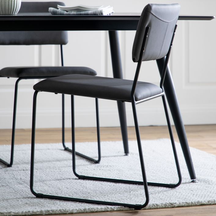two eastvale dining chair in charcoal