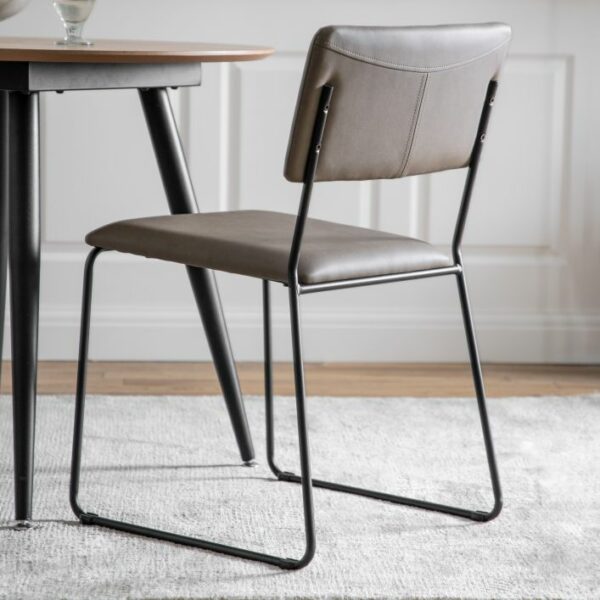 two eastvale dining chair in silver grey