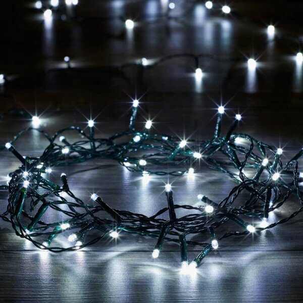50 cool white string lights