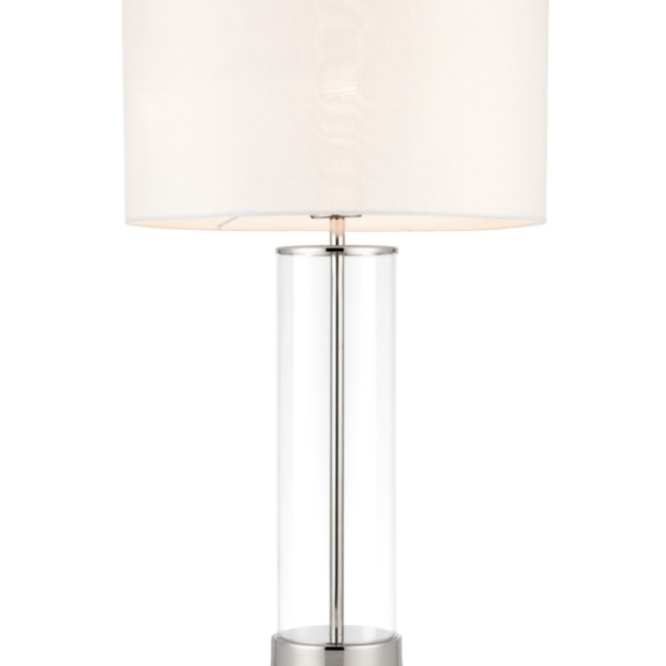 bahia table lamp bright nickel and vintage white
