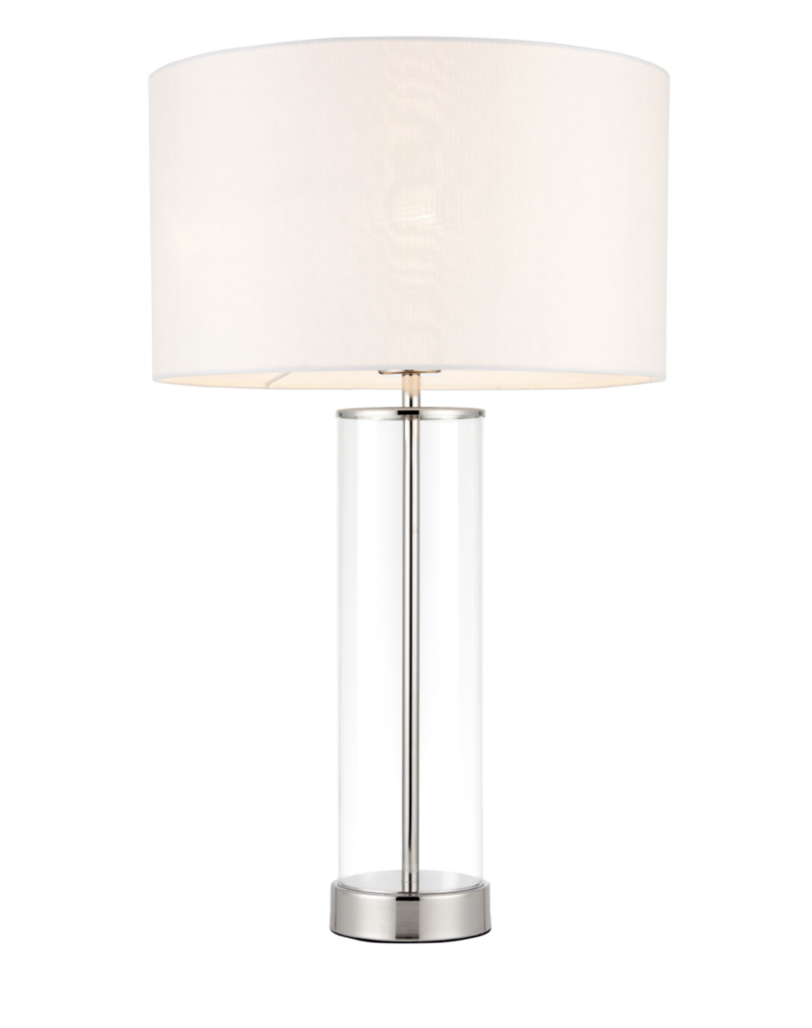 bahia table lamp bright nickel and vintage white
