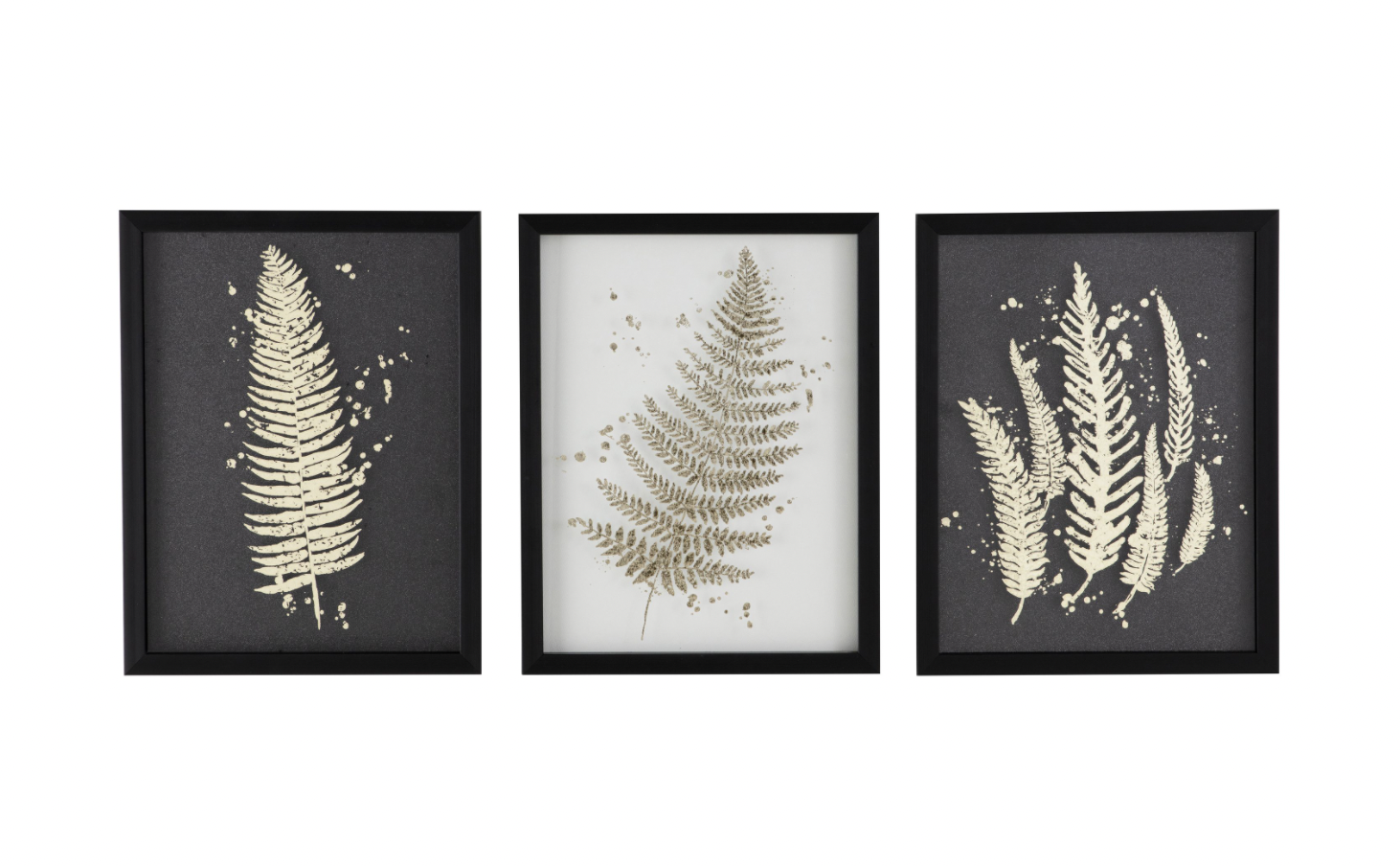 gold ferns framed wall art