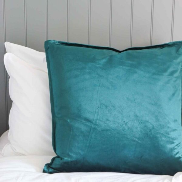 velvet cushion emerald