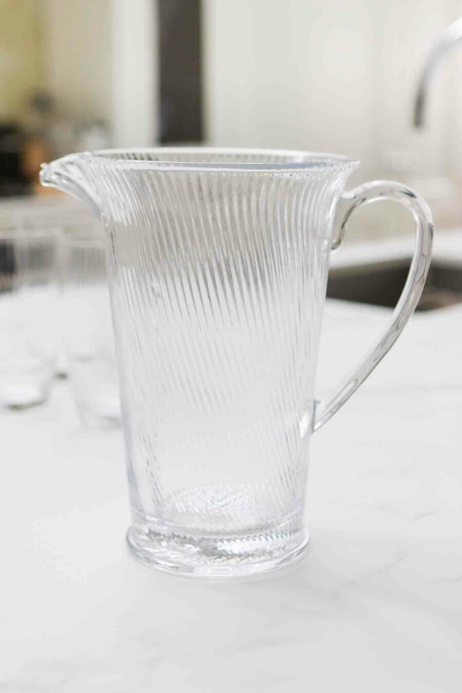 glass ribbed jug
