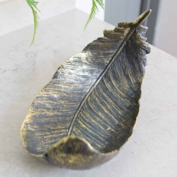 distressed golden feather bowl