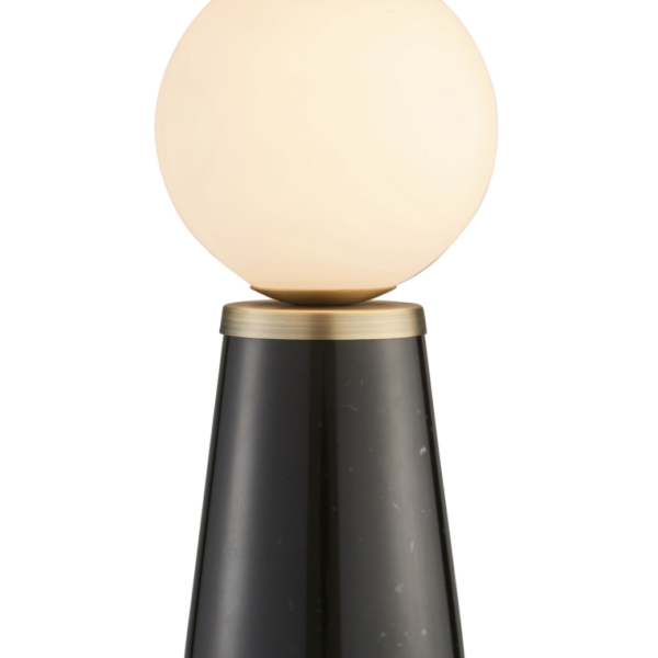 larsa brass and black marble table lamp