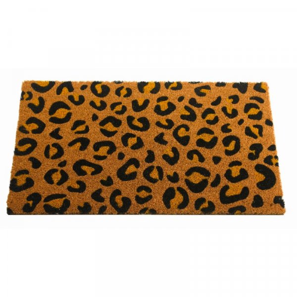 leon leopard print doormat