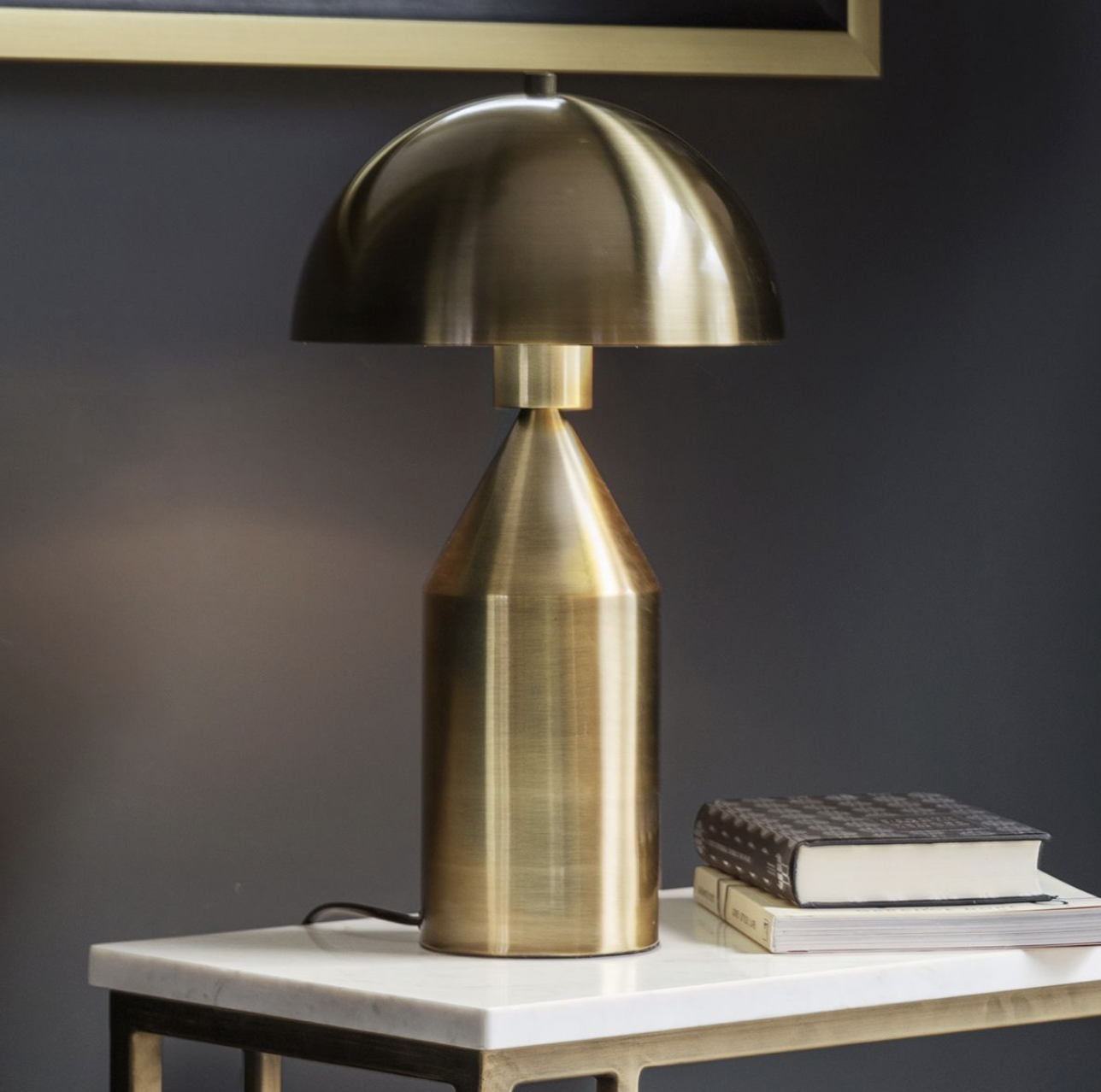 napa antique brass table lamp