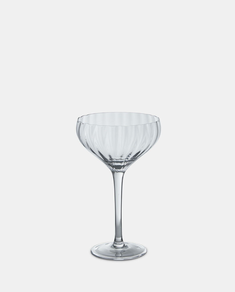 Six Ribbed Coupe Champagne Glass