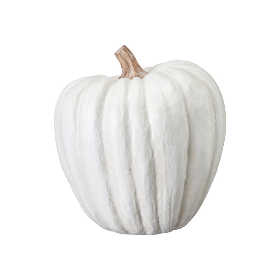 large white polyresin pumpkin