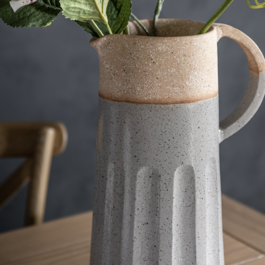 pitcher vase jug natural/slate