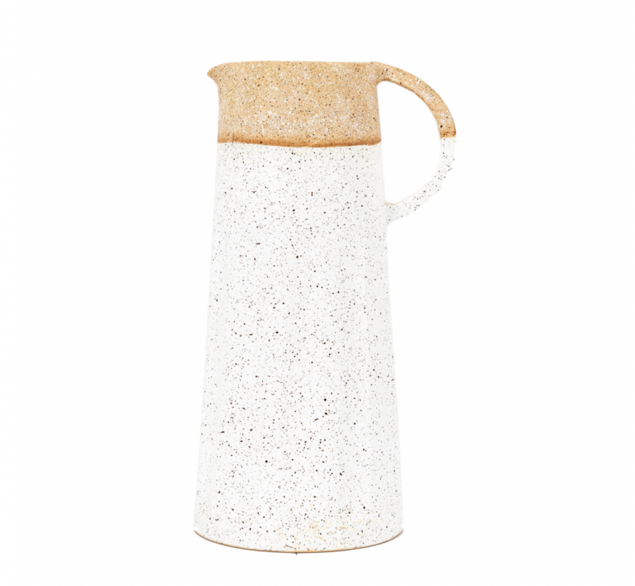 pitcher vase jug natural/white